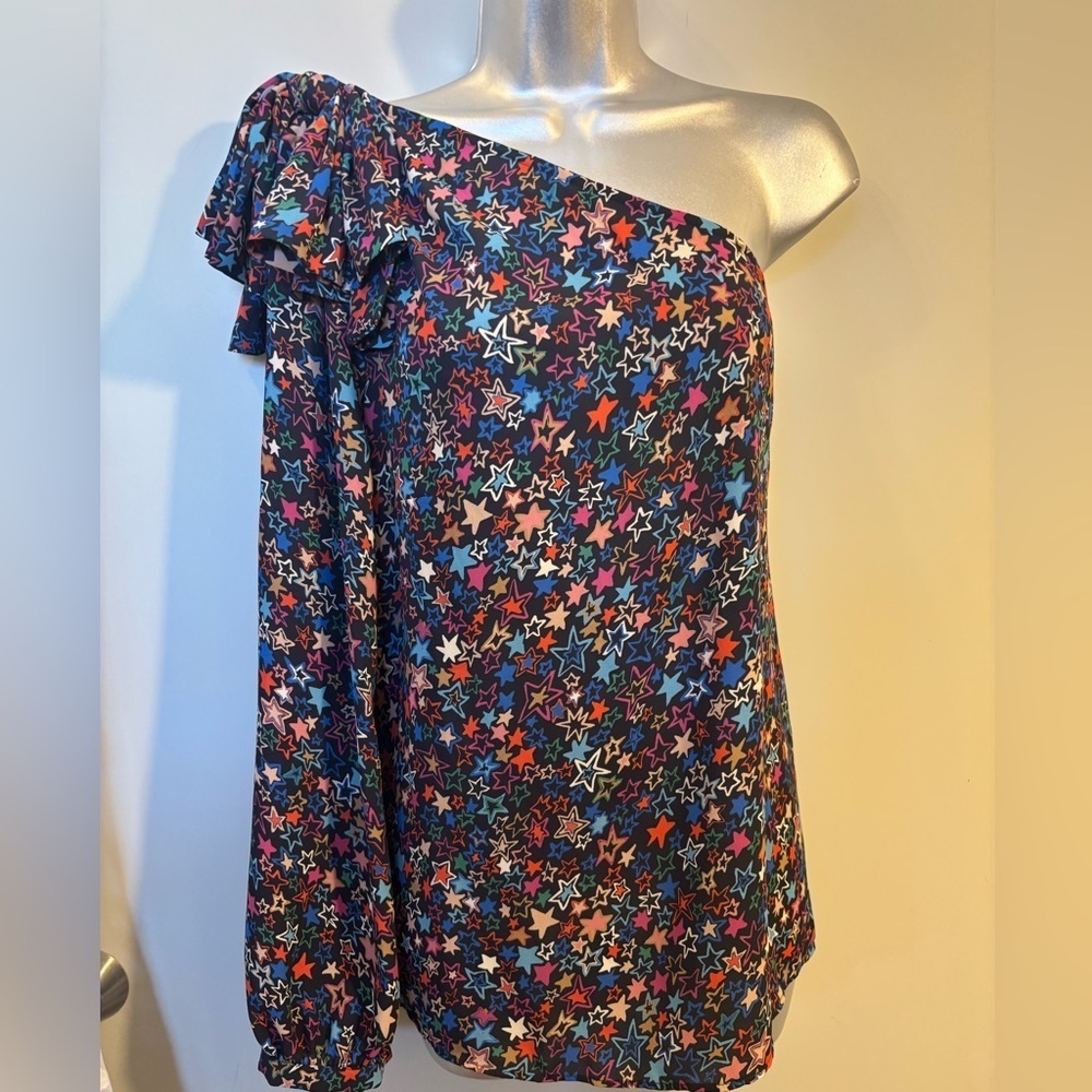 J. Crew One Shoulder Top in Kaleidoscope Star Print - Picture 10 of 11